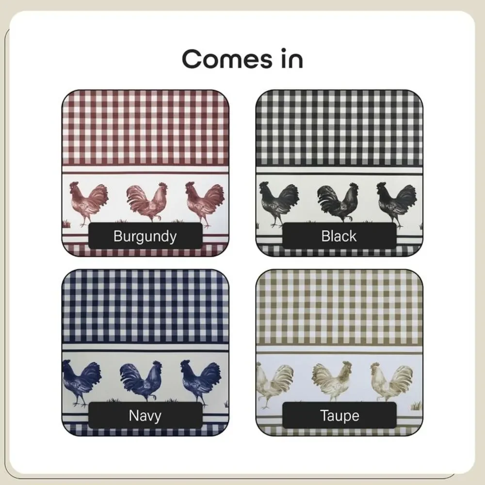 PowerSellerUSA 3 Piece Kitchen Curtain Set, Gingham Tier Pair and Valance,
